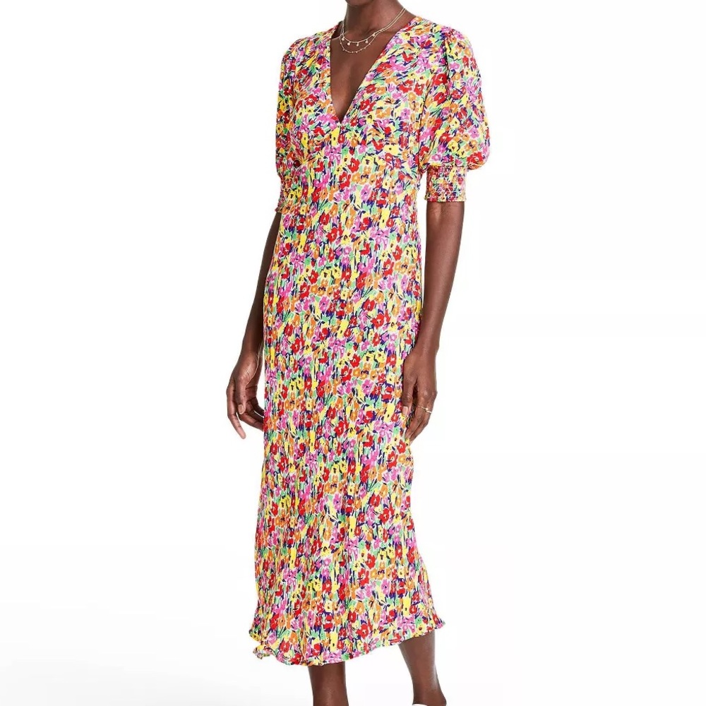 RIXO FOR TARGET PUFF SLEEVE FLORAL DRESS